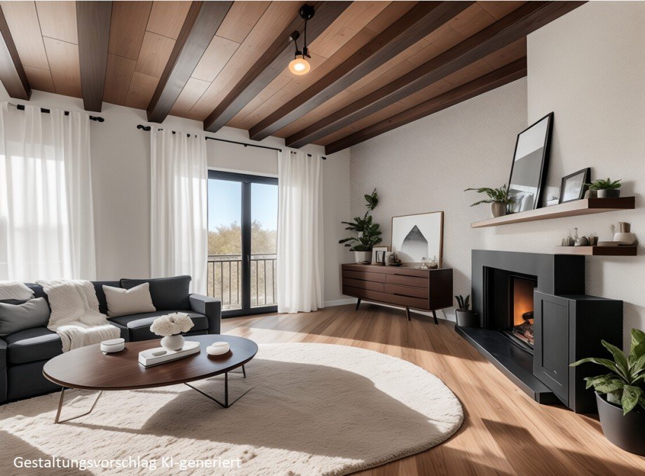 Gem�tlich am Kamin_ KI-generiert Bungalow Much