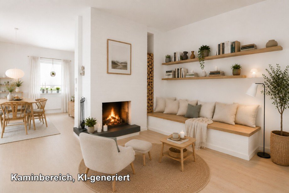 Kaminbereich, KI-generiert Einfamilienhaus Troisdorf / Oberlar
