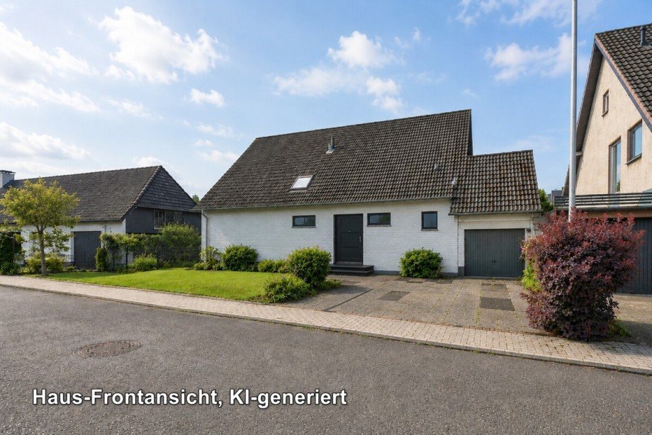 Haus-Frontansicht, KI-generiert Einfamilienhaus Troisdorf / Oberlar